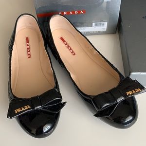 PRADA Patent Leather Ballet Flats EXCELLENT Cond.